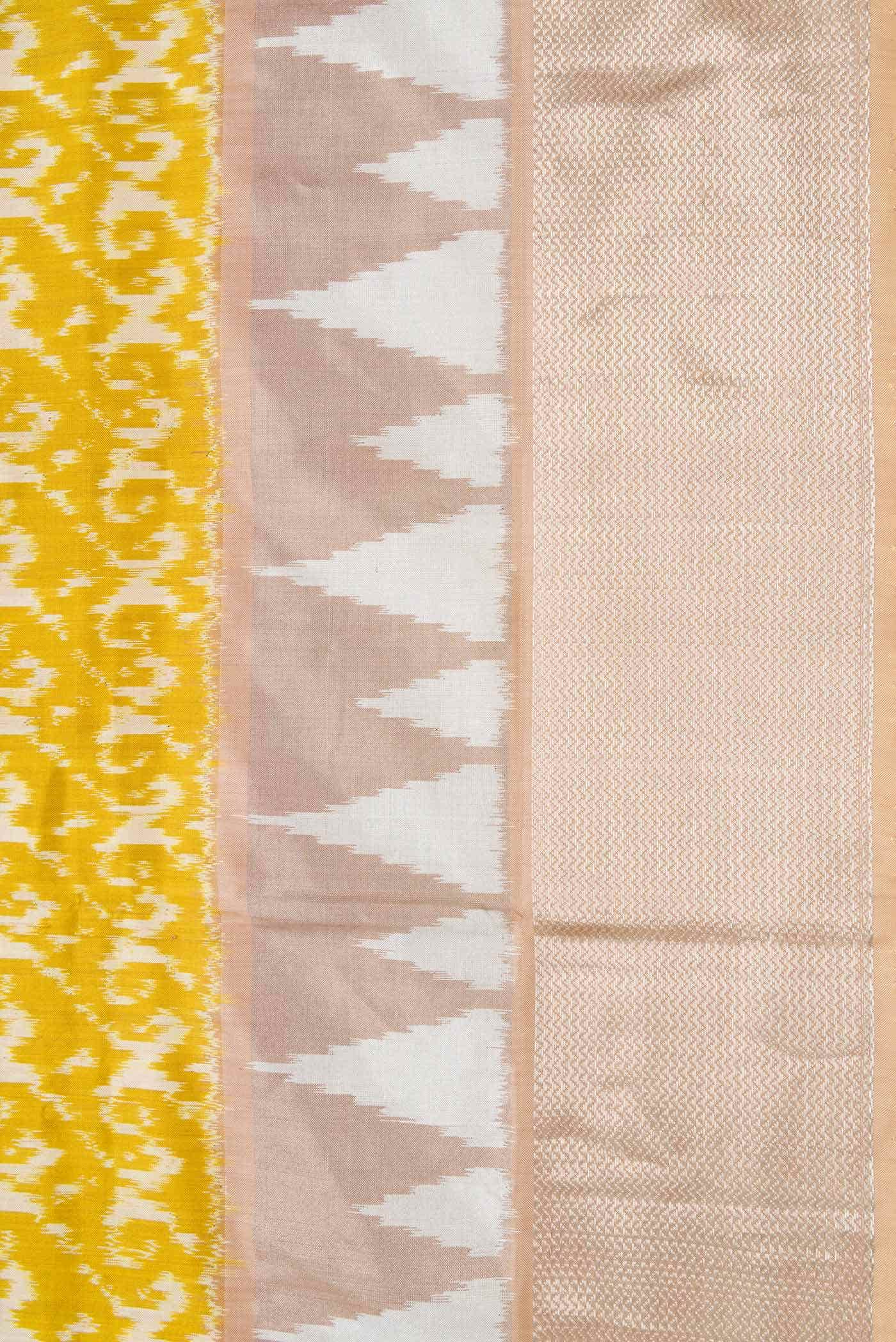 Light Green Dual Tone Double Ikat Saree