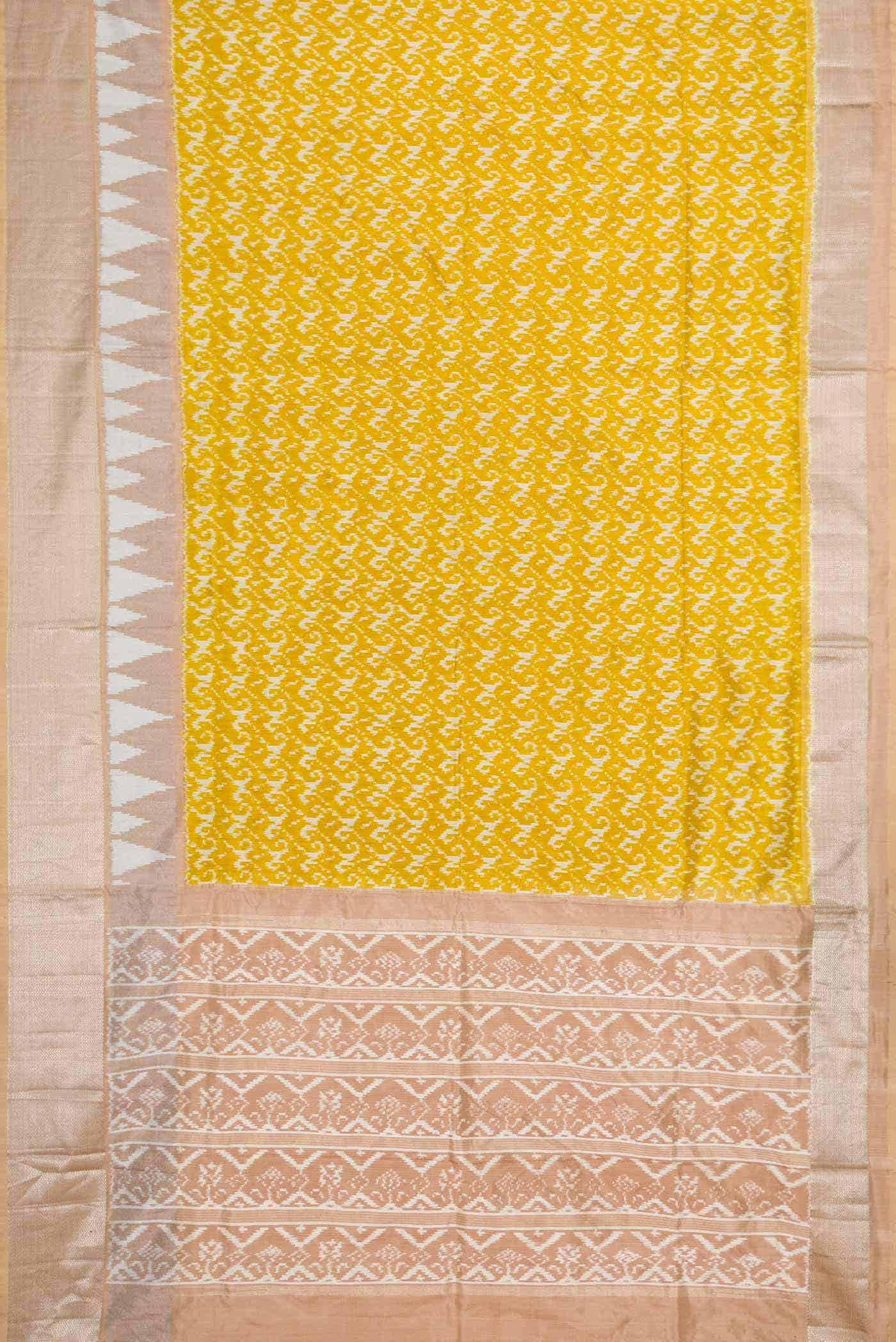 Light Green Dual Tone Double Ikat Saree