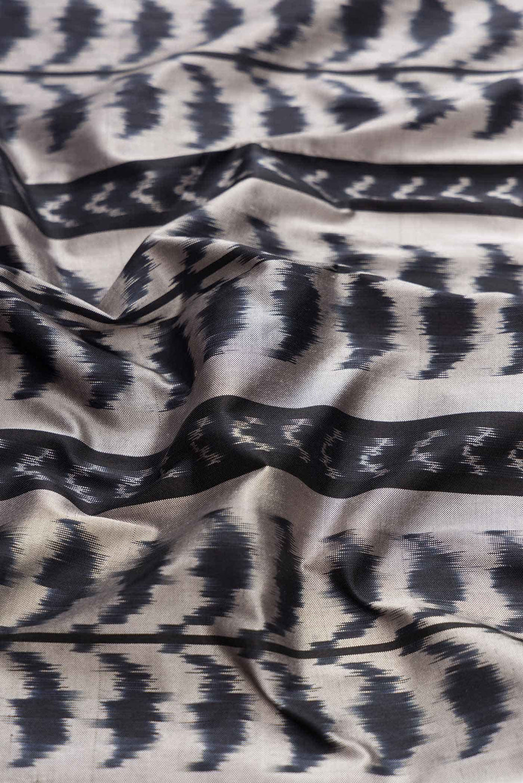 Grey Dual Tone Double Ikat Saree