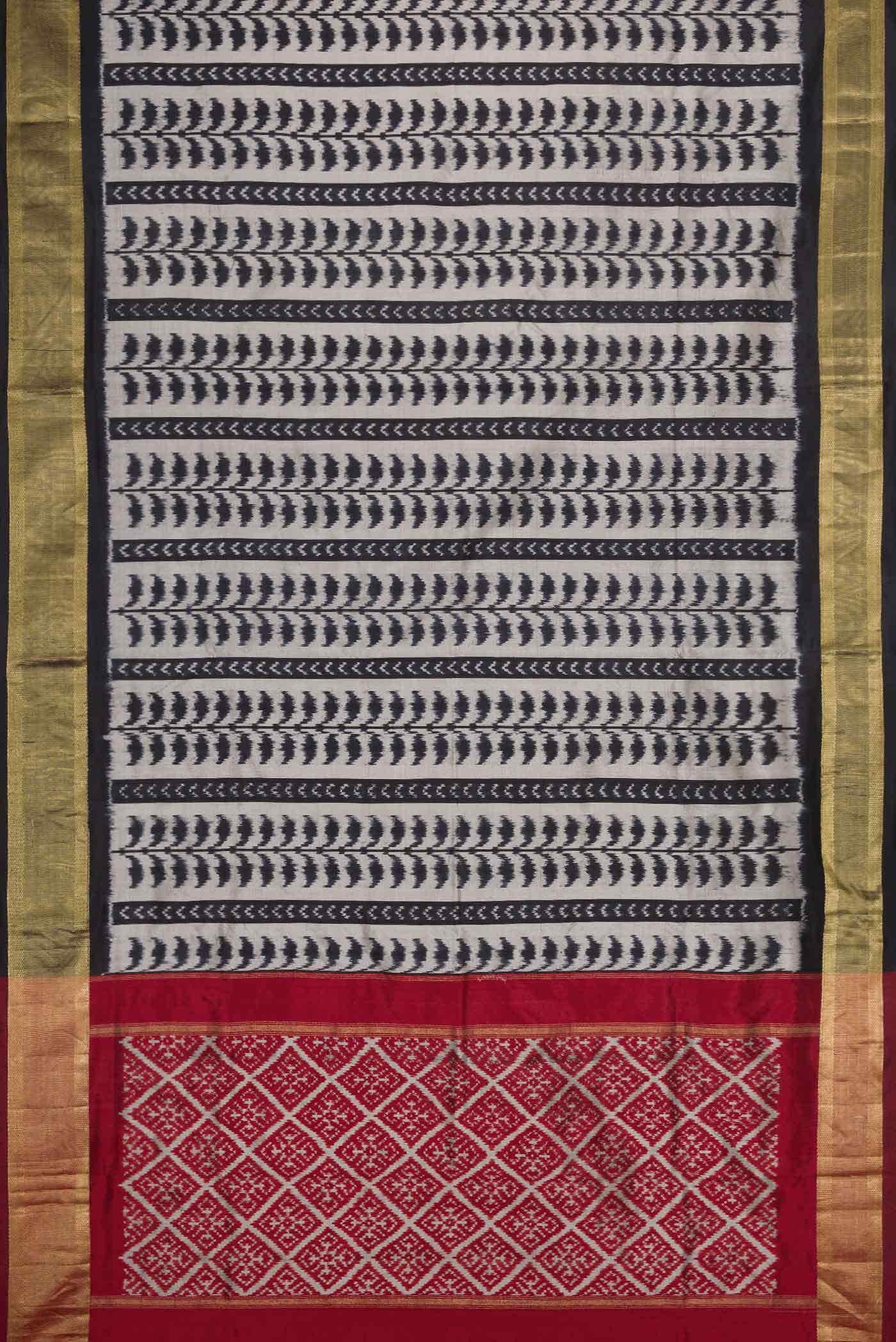 Grey Dual Tone Double Ikat Saree