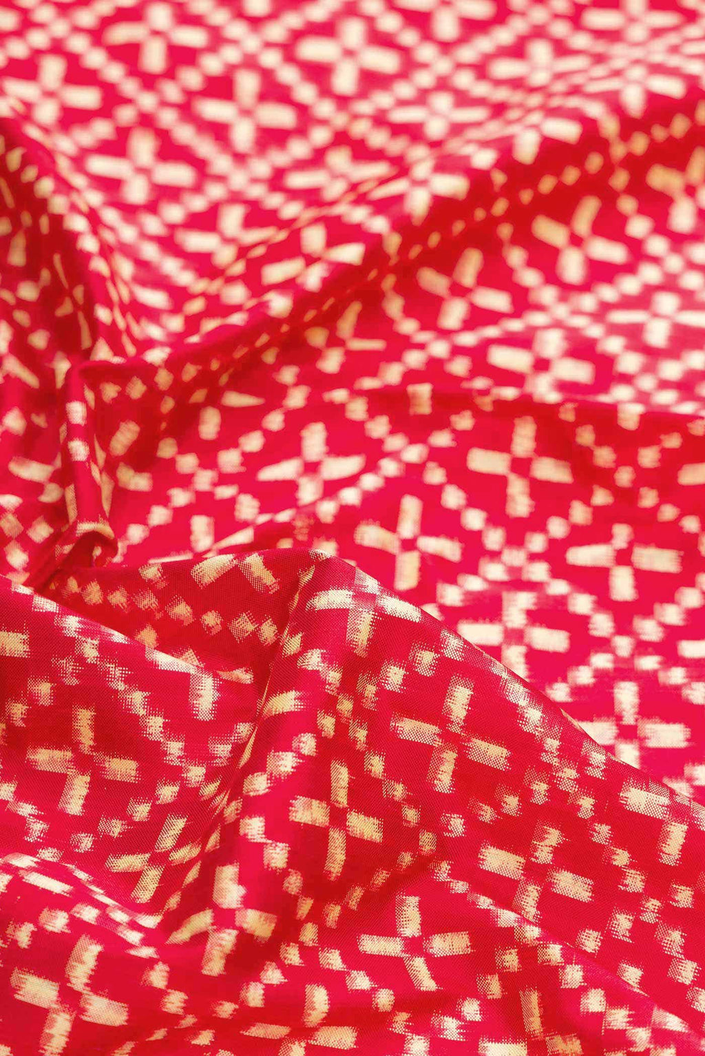 Red Dual Tone Double Ikat Saree