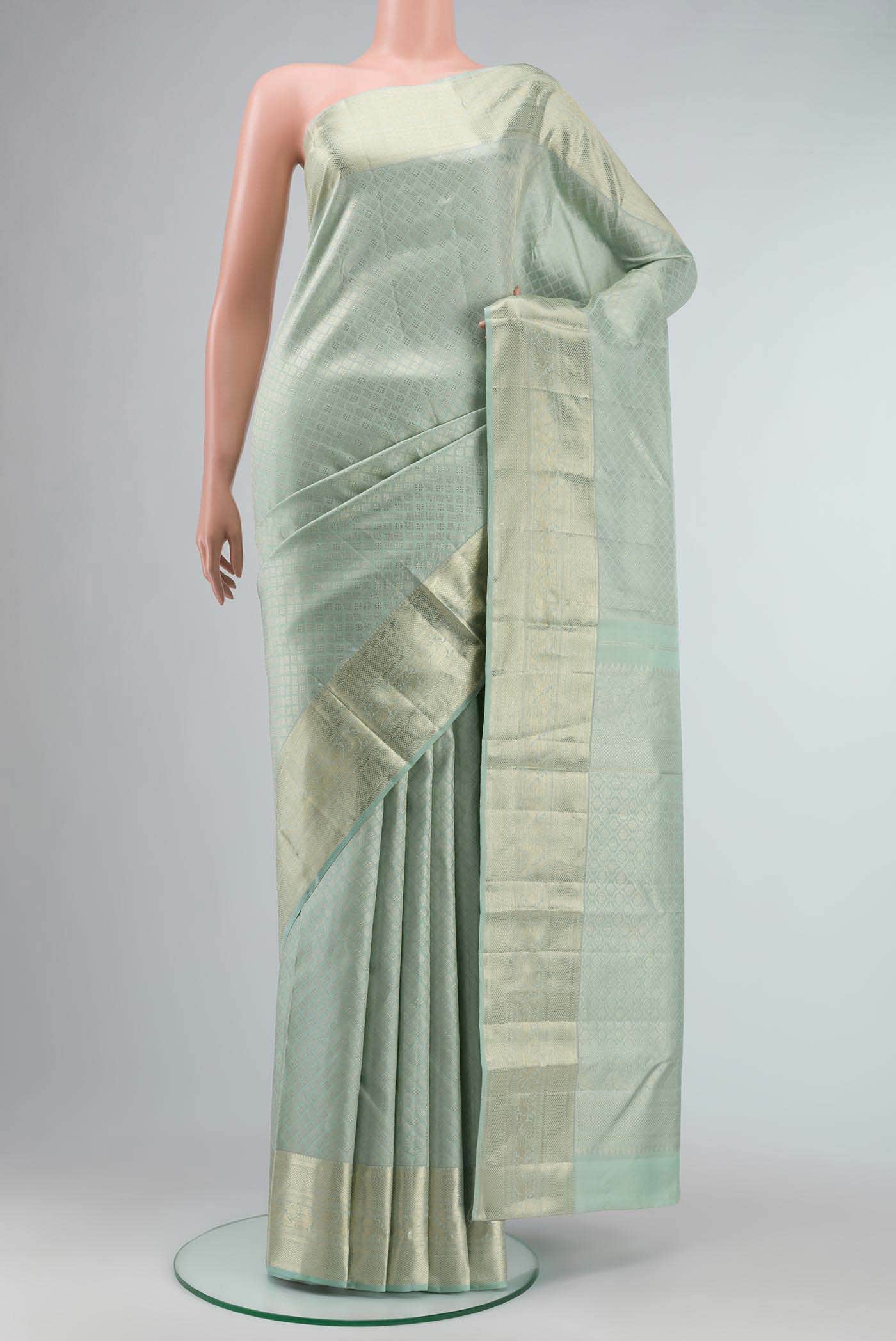Light Blue Kanchipuram Silk Saree