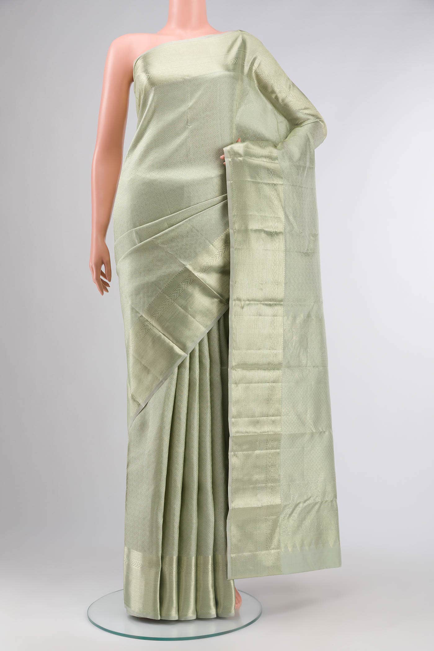 Light Green Kanchipuram Silk Saree