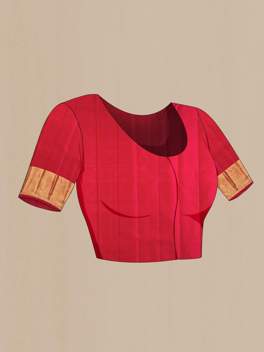 Maroon Kanchipuram Silk Saree