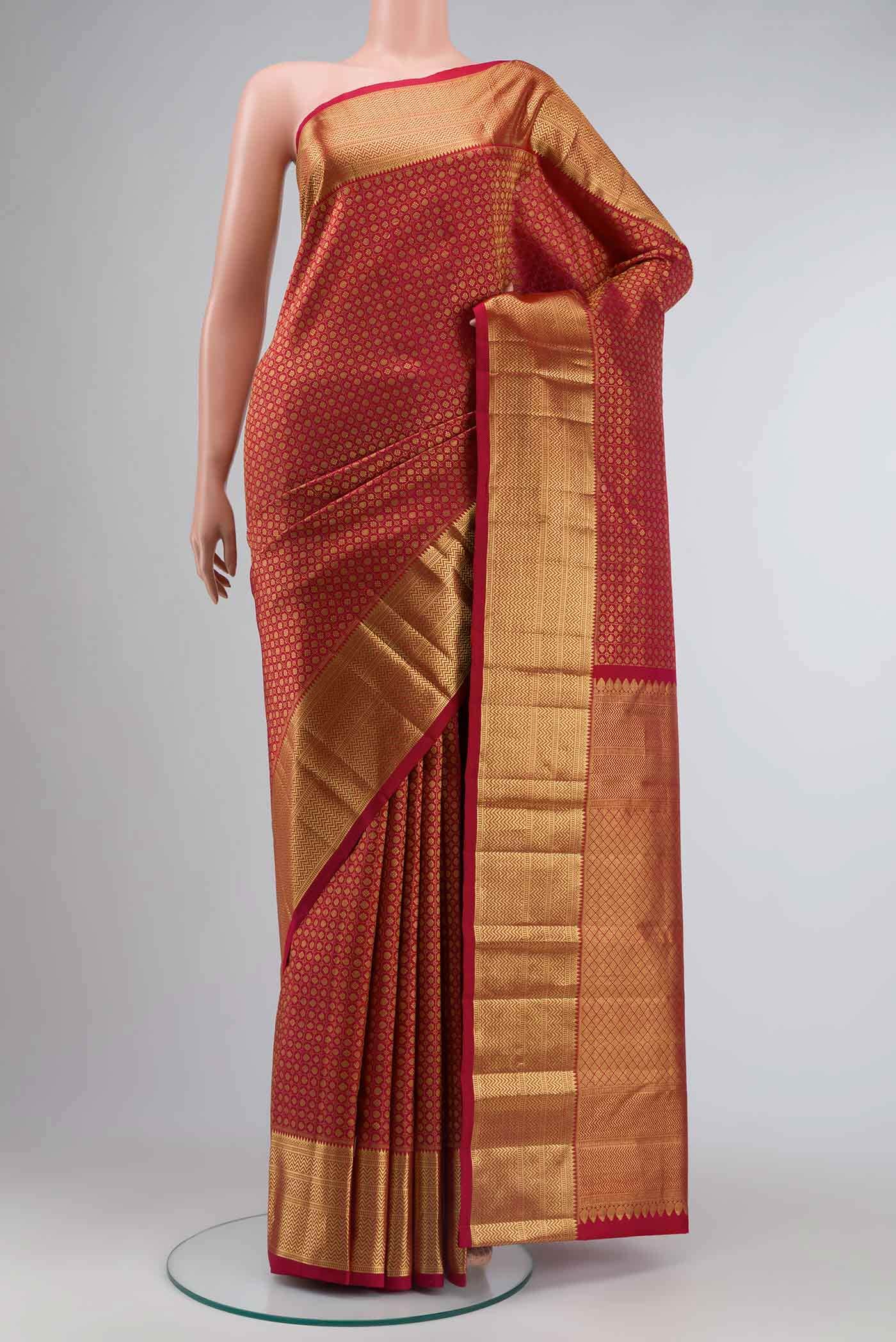 Maroon Kanchipuram Silk Saree