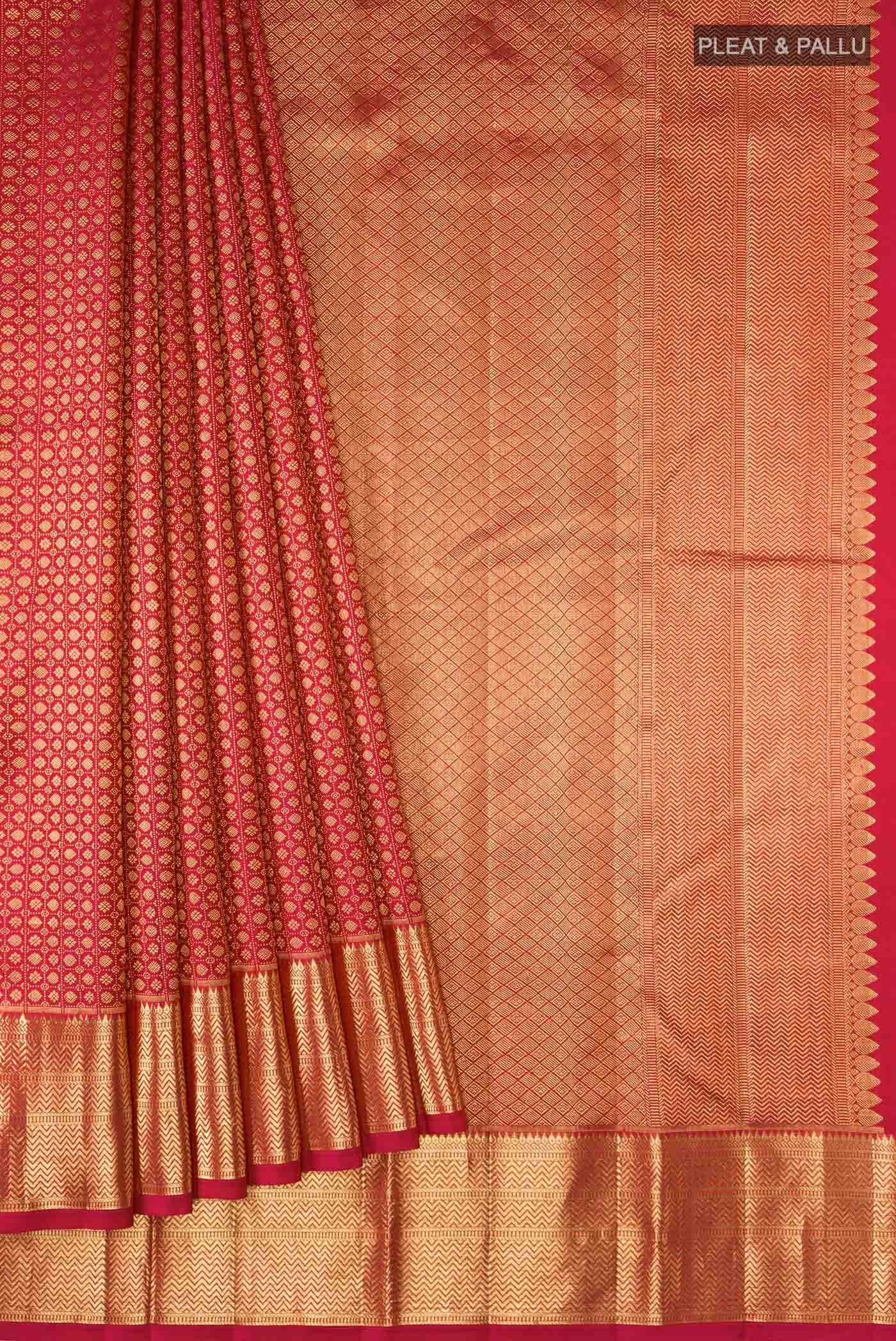 Maroon Kanchipuram Silk Saree