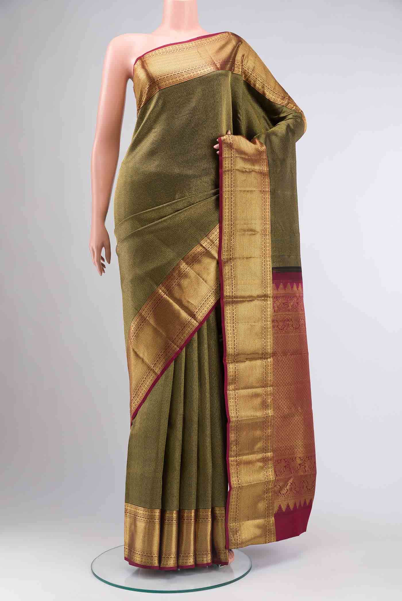 Black Kanchipuram Silk Saree