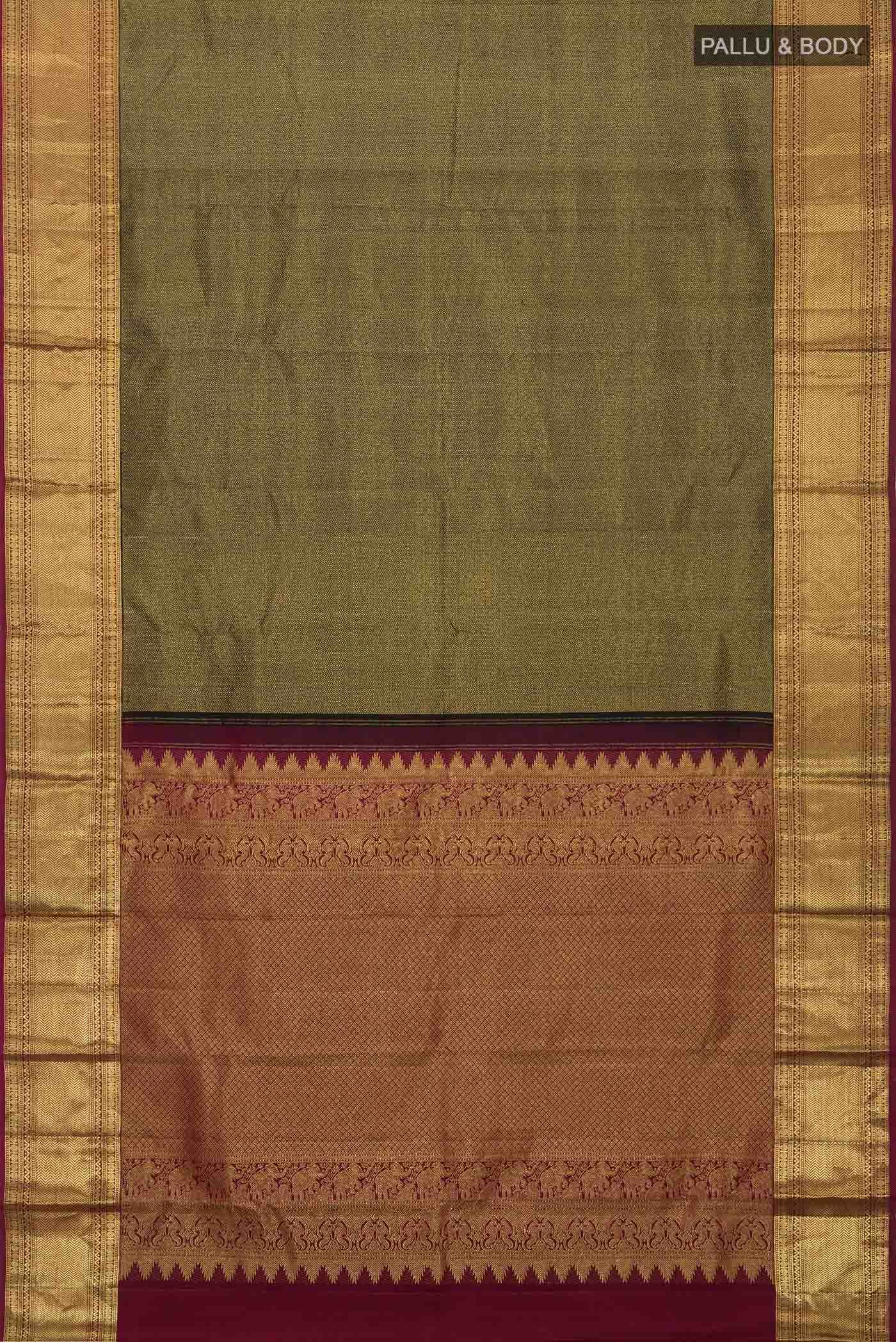 Black Kanchipuram Silk Saree