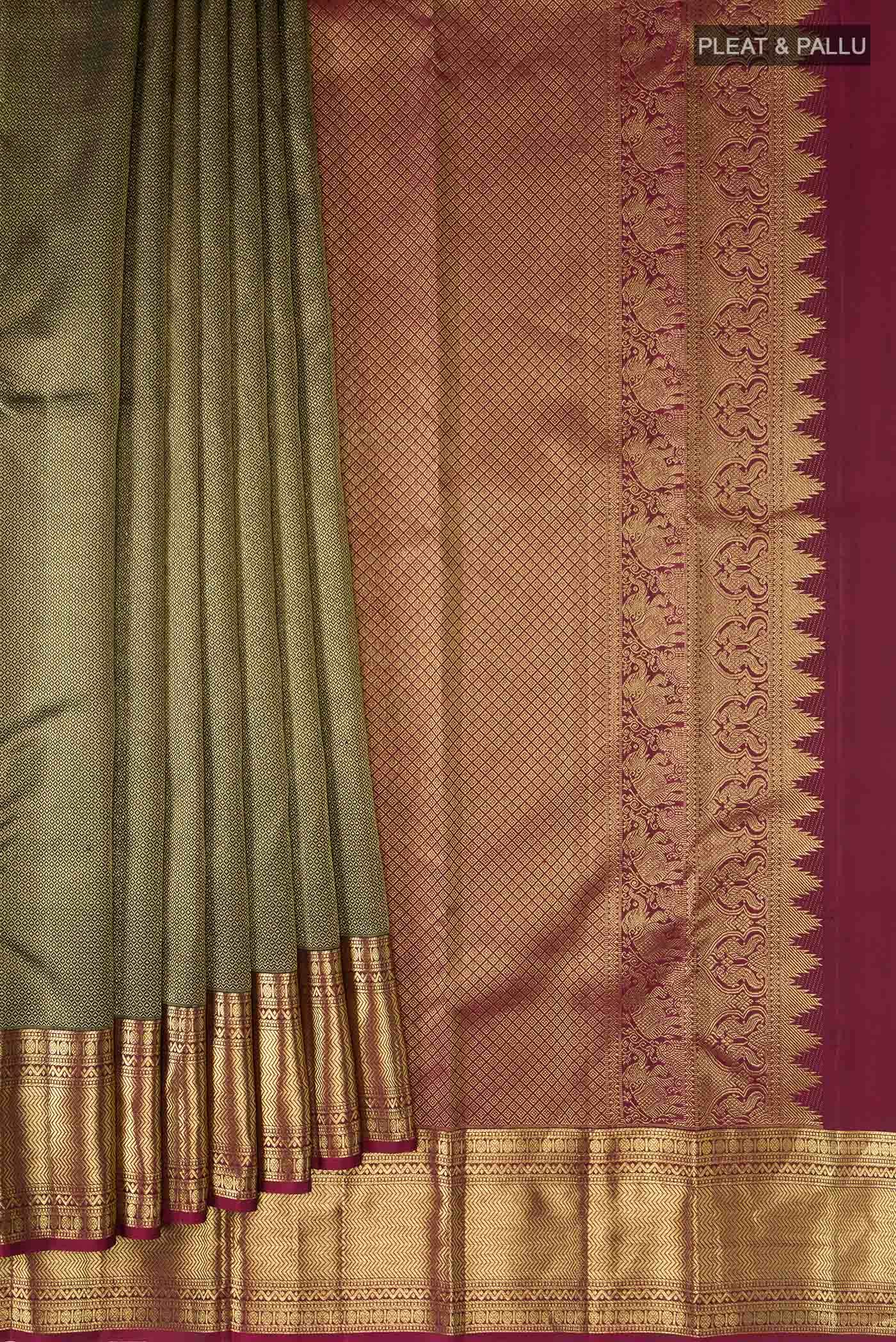 Black Kanchipuram Silk Saree