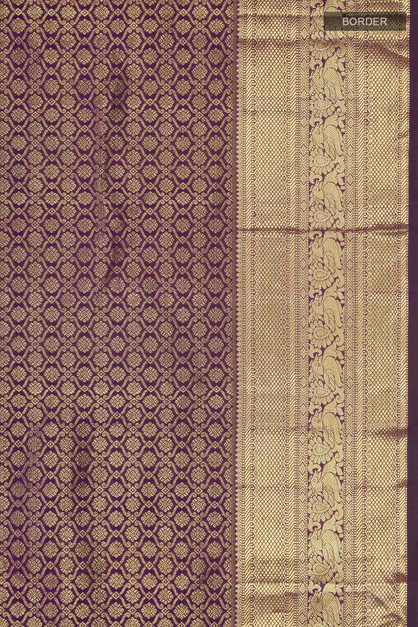 Violet Kanchipuram Silk Saree