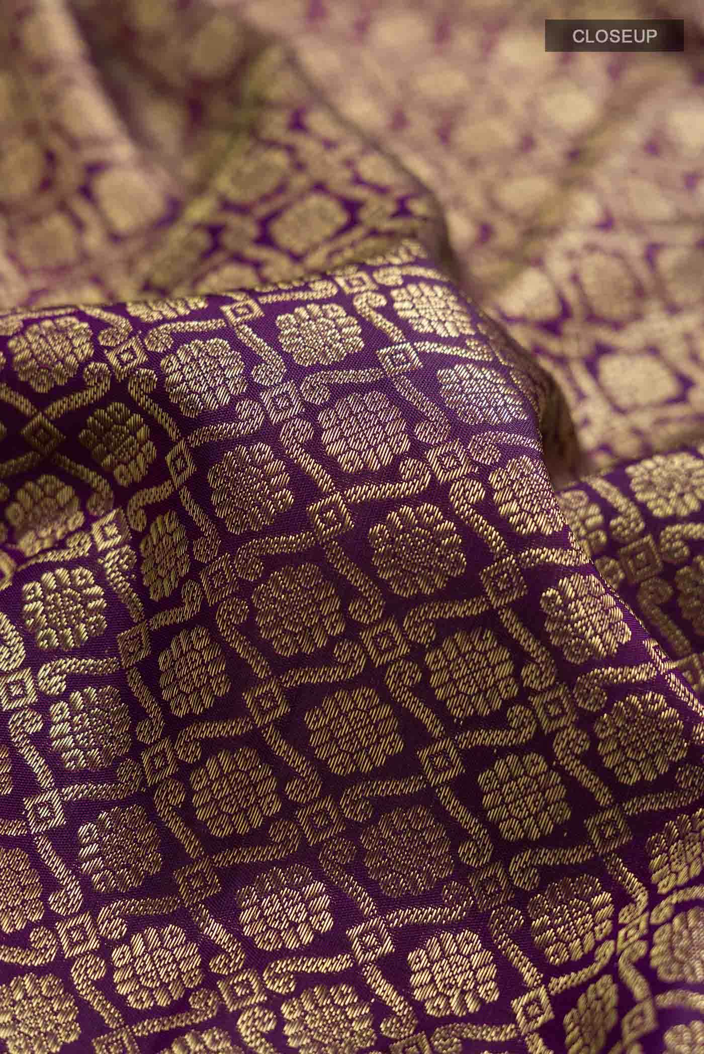 Violet Kanchipuram Silk Saree