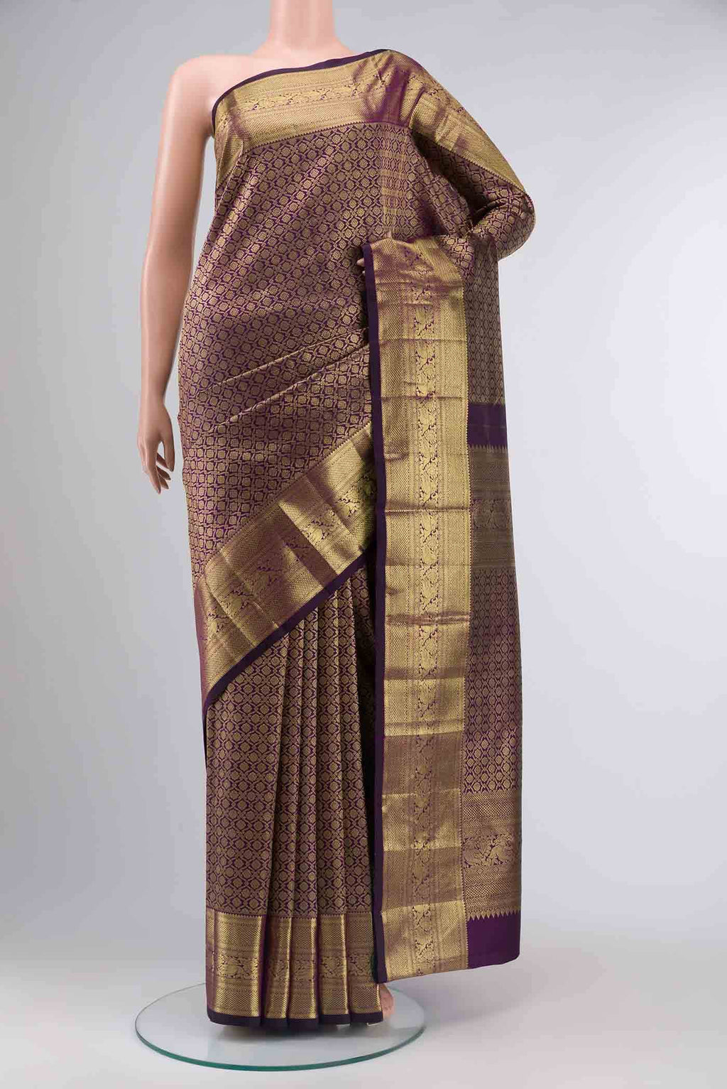 Violet Kanchipuram Silk Saree