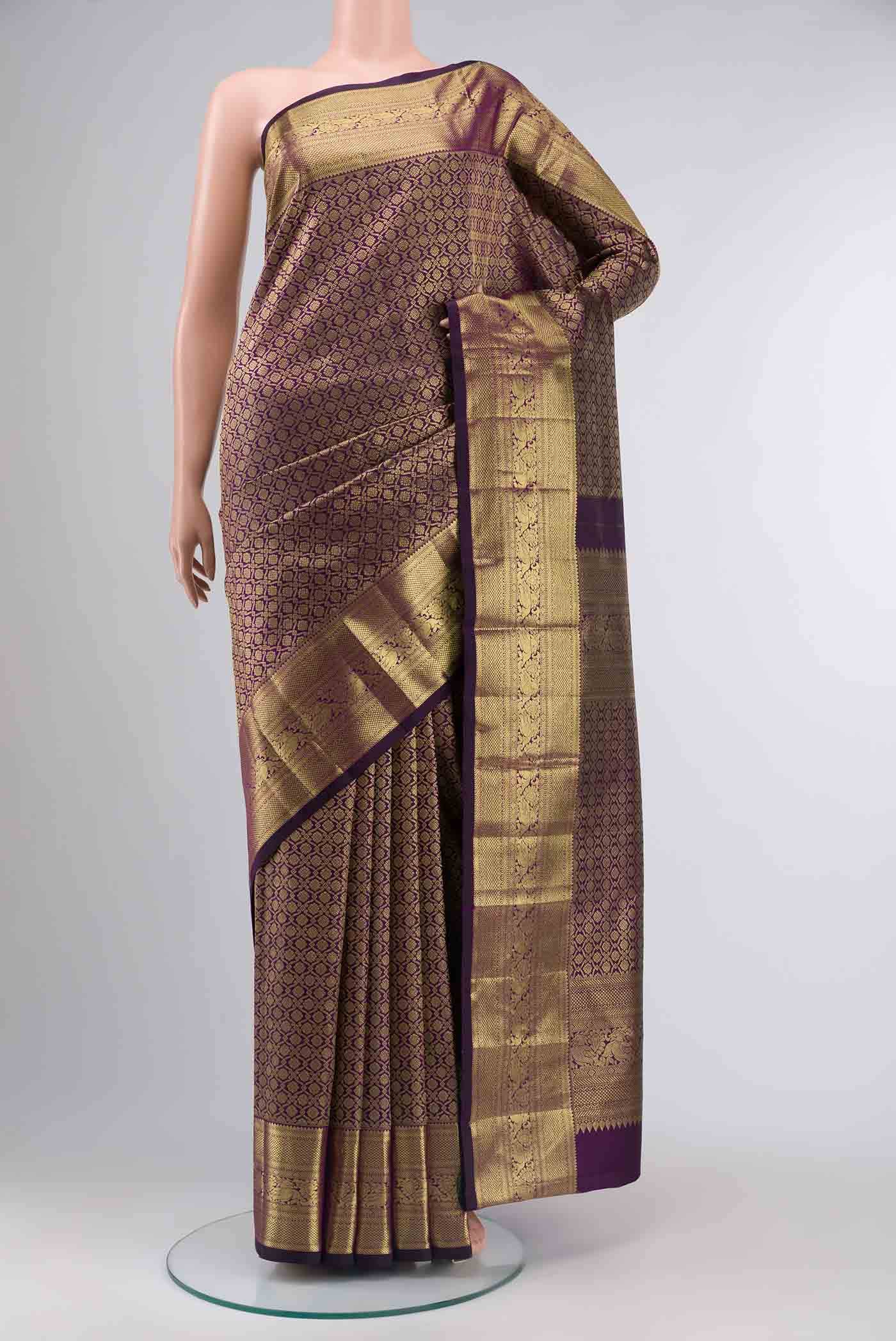Violet Kanchipuram Silk Saree