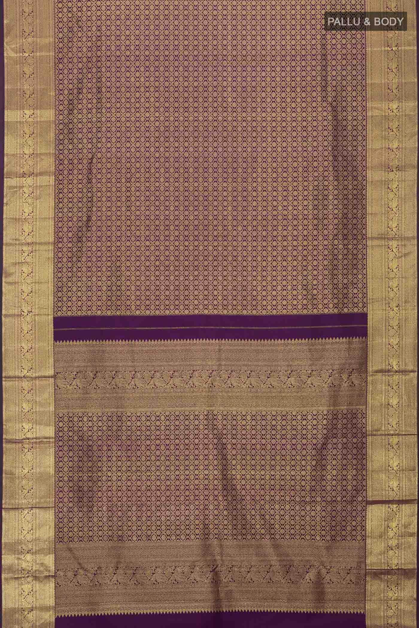 Violet Kanchipuram Silk Saree