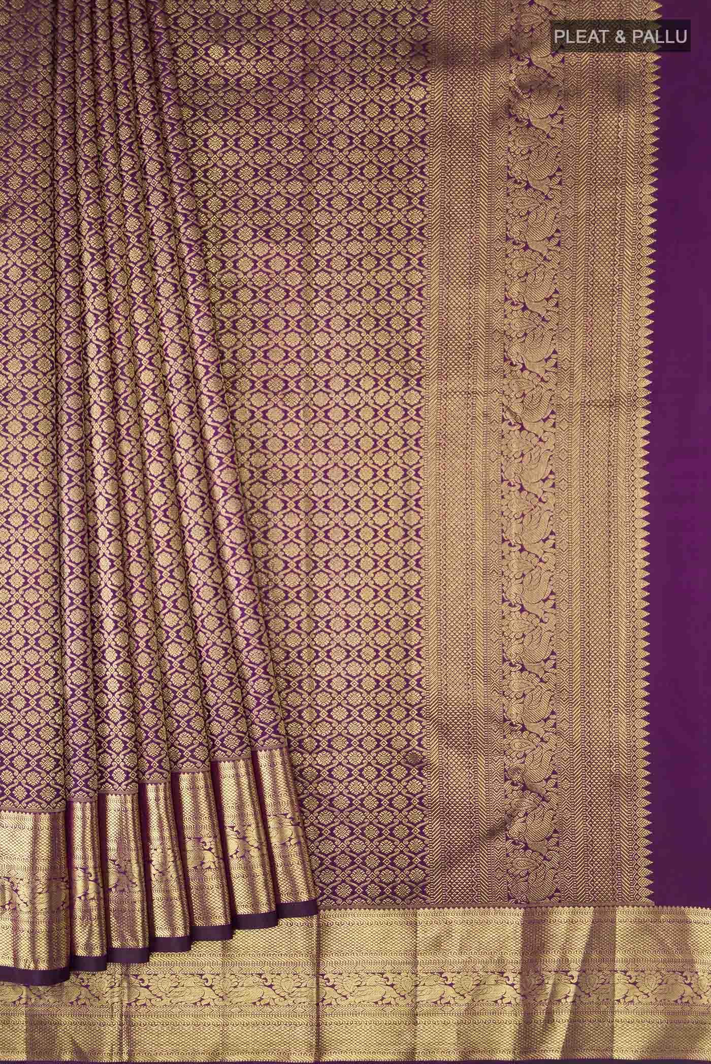 Violet Kanchipuram Silk Saree