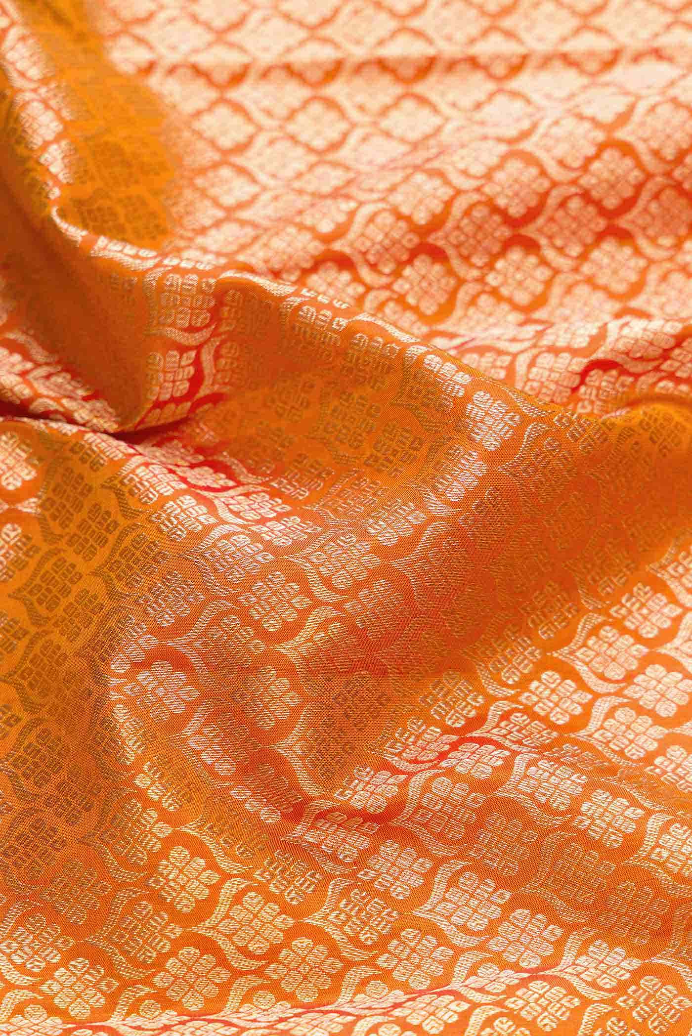 Mustard Dual Tone Kanchipuram Silk Saree