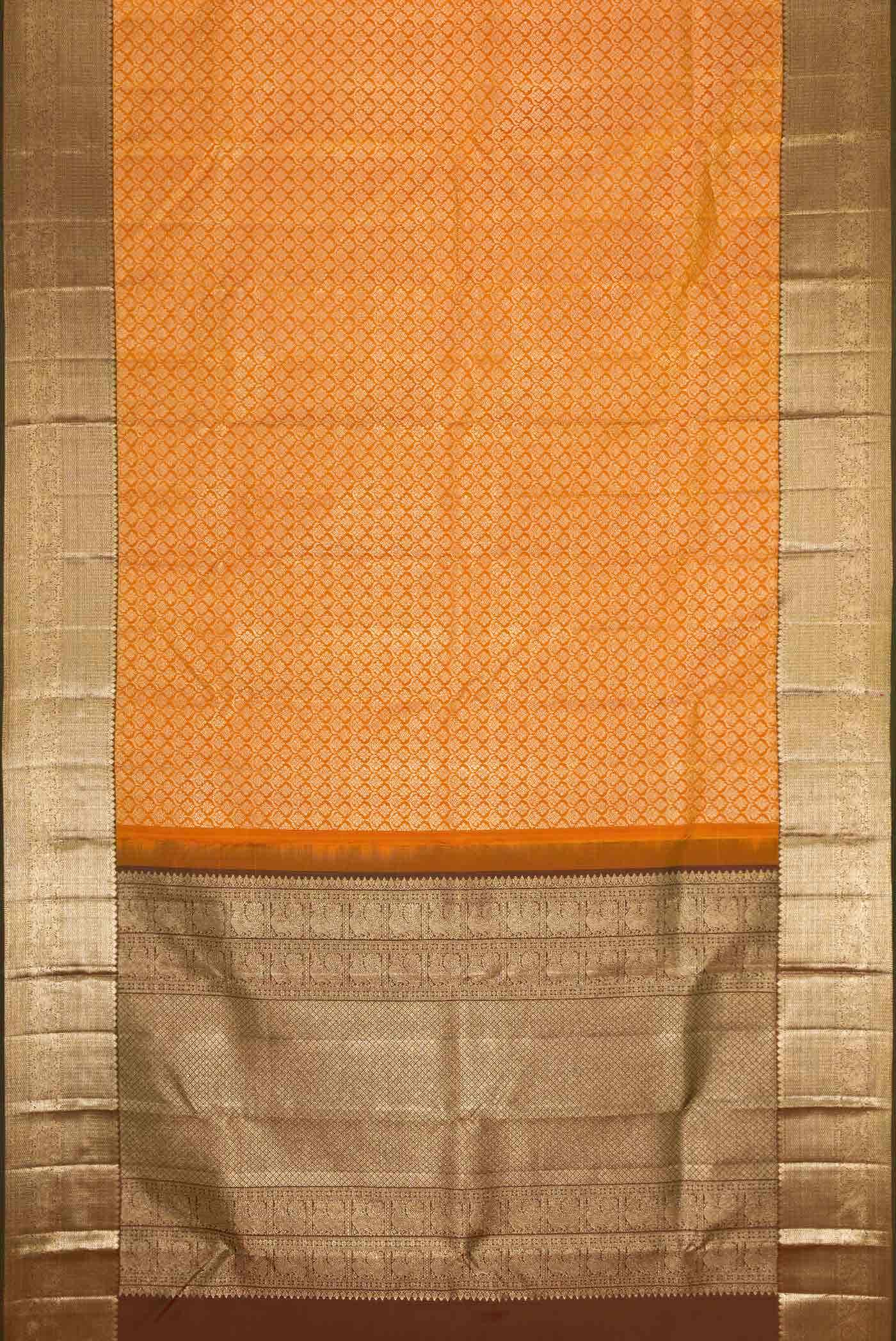 Mustard Dual Tone Kanchipuram Silk Saree