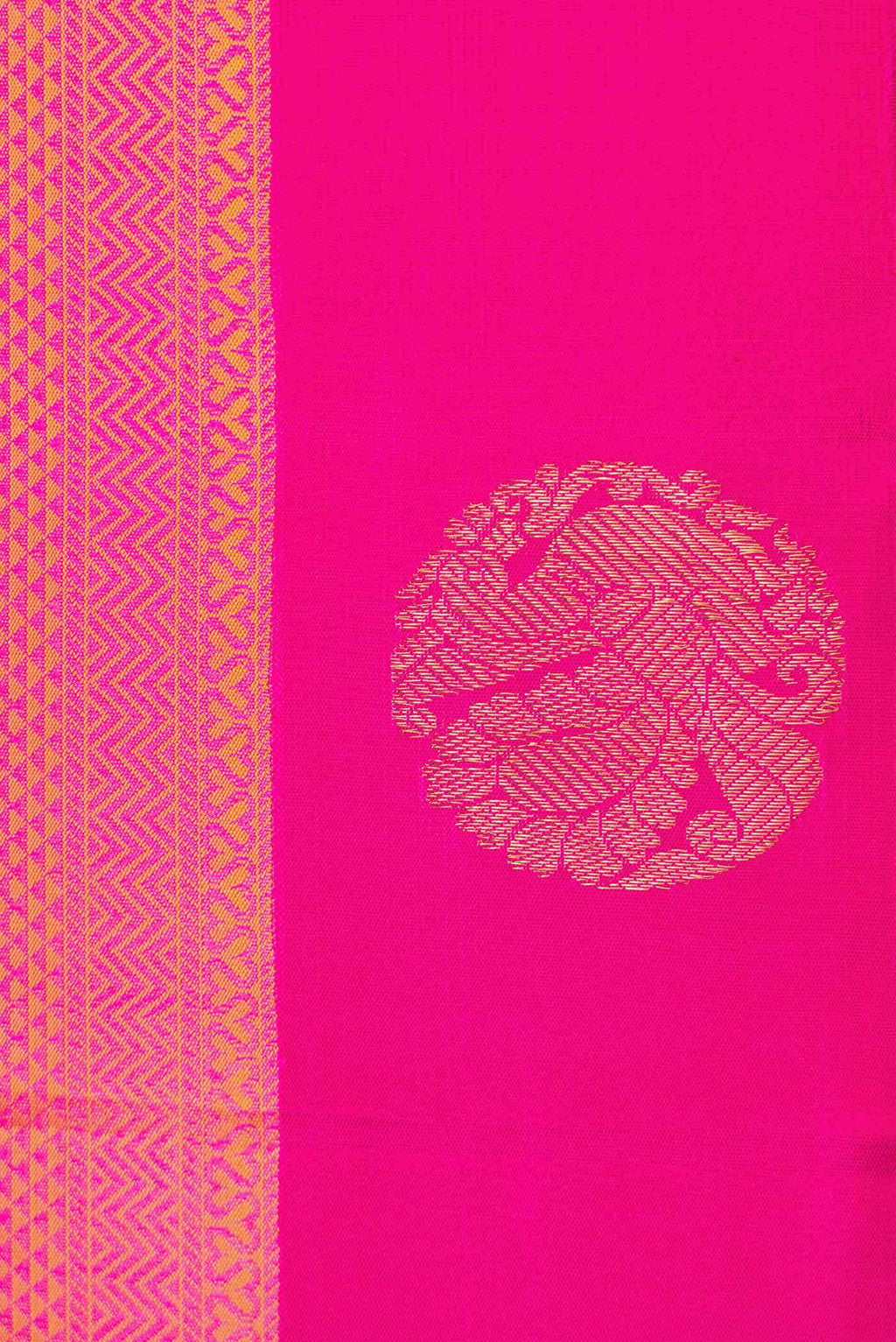 Coral Dual Tone Kanchipuram Silk Saree