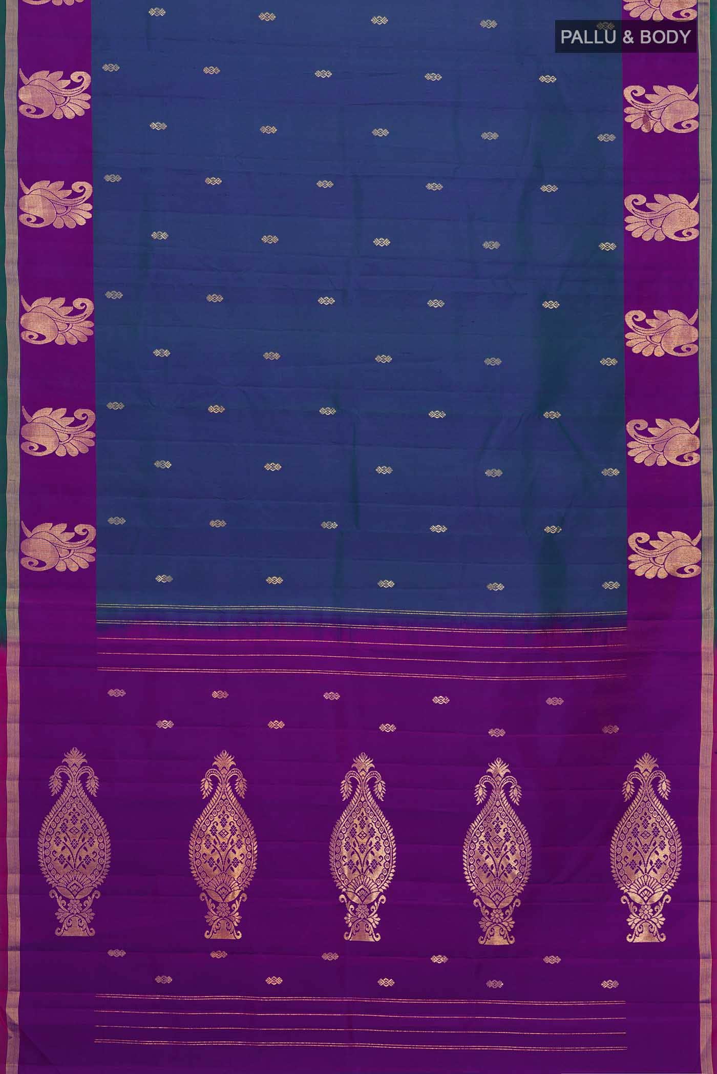 Blue Kanchipuram Silk Saree
