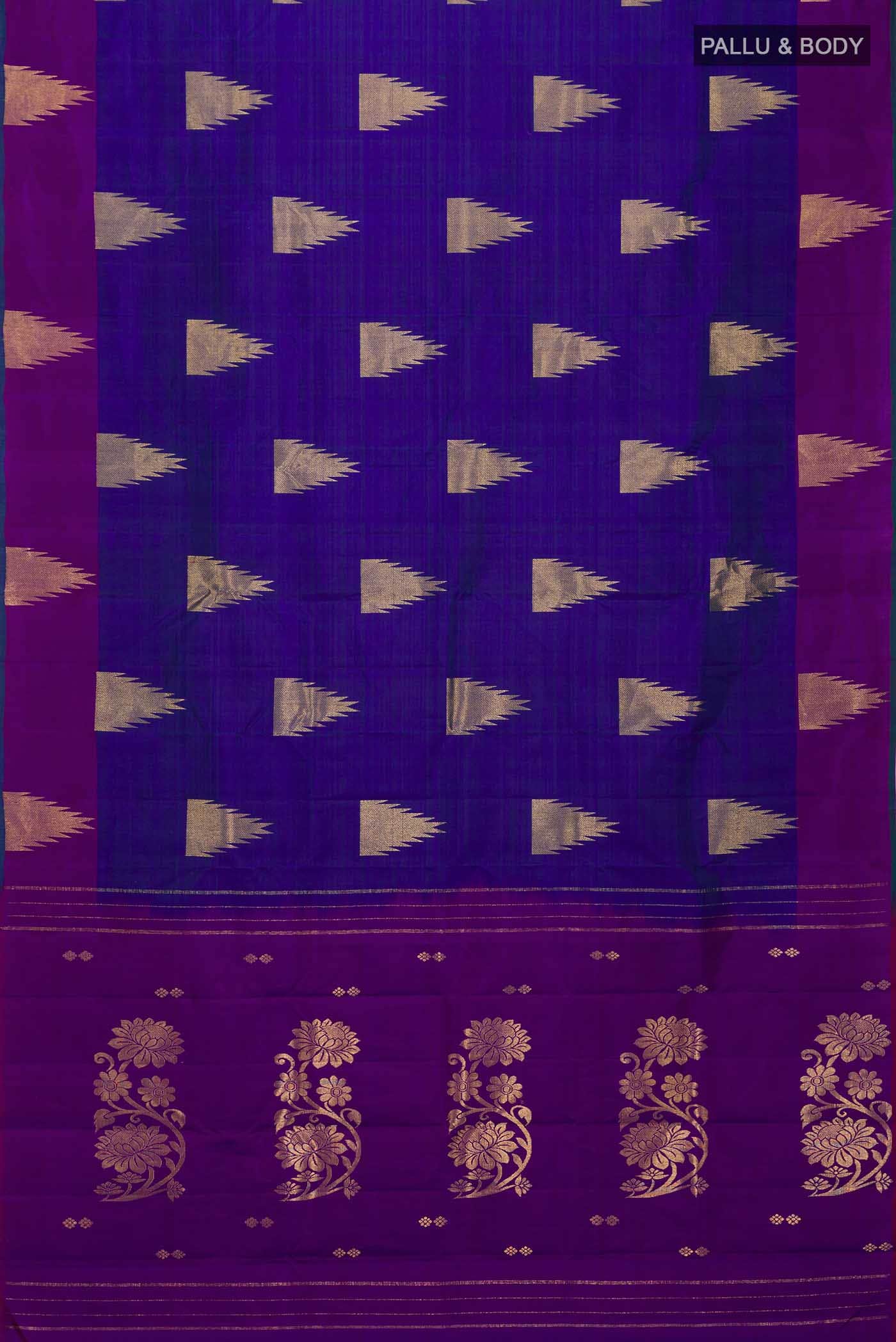 Blue Kanchipuram Silk Saree