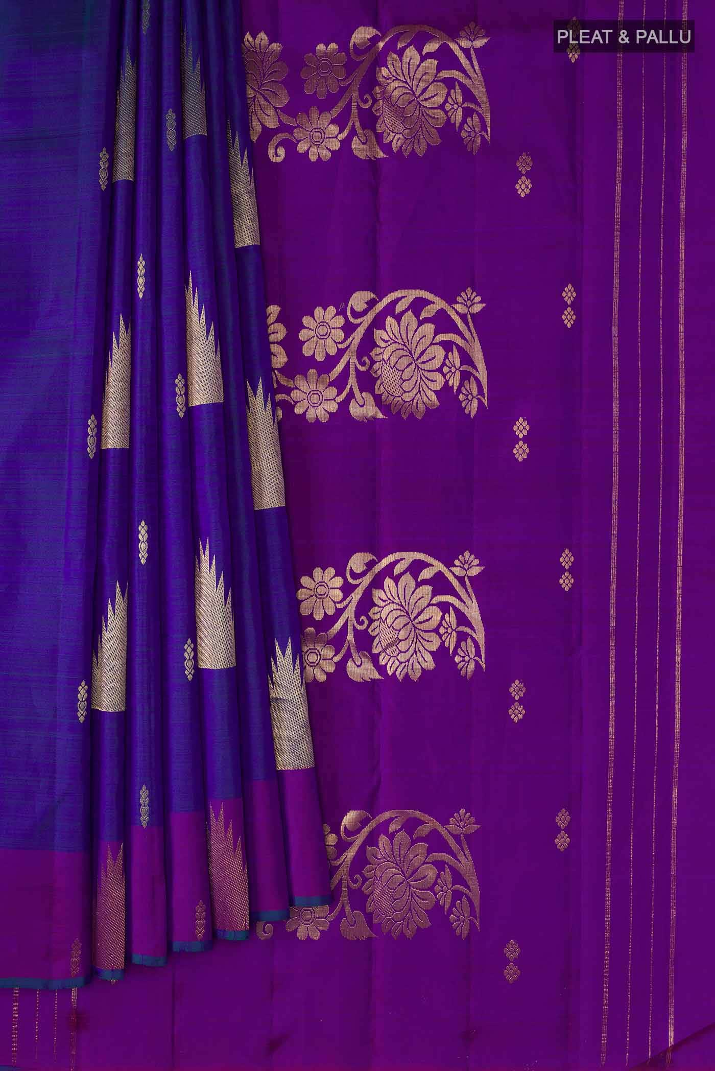 Blue Kanchipuram Silk Saree