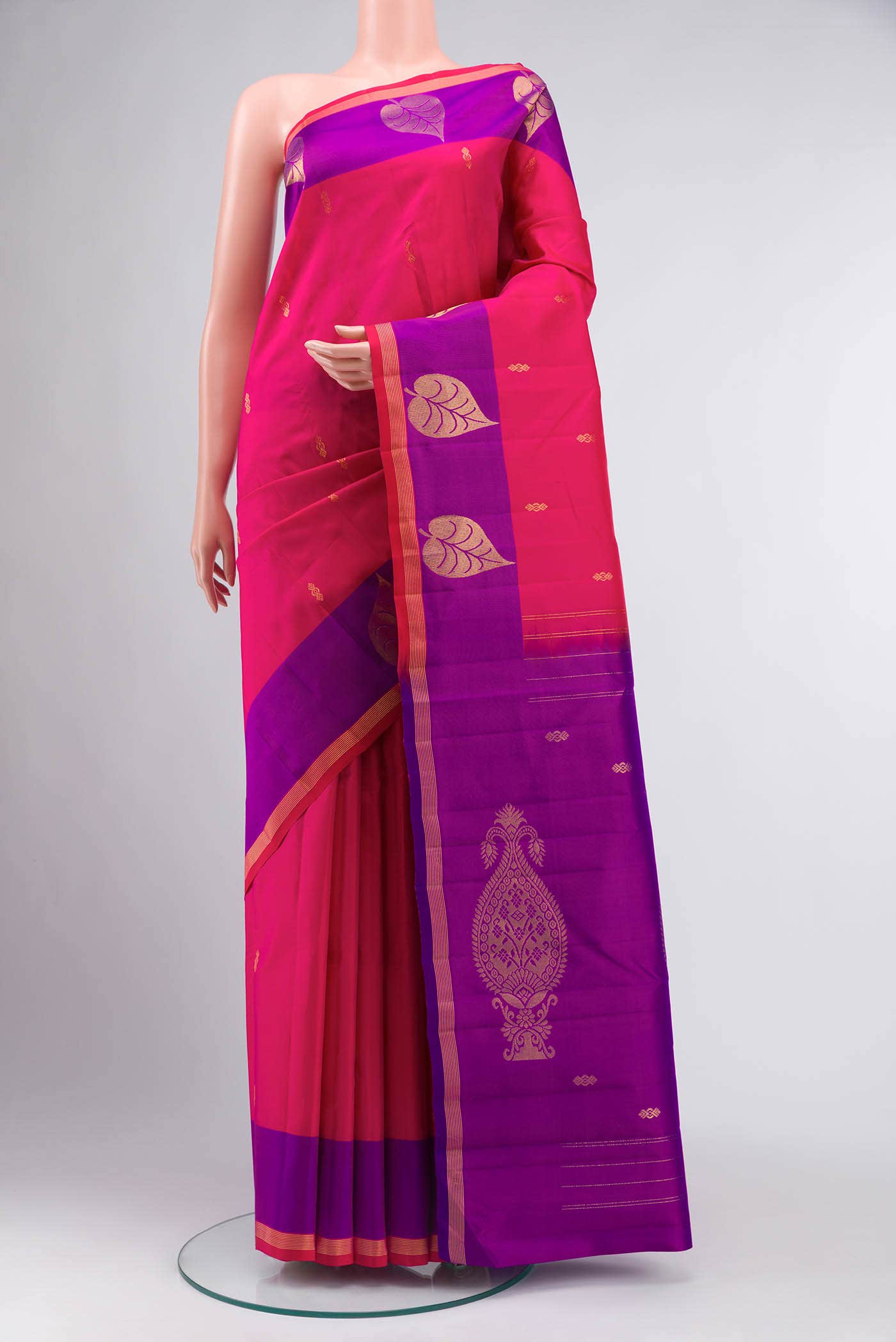Pink Kanchipuram Silk Saree