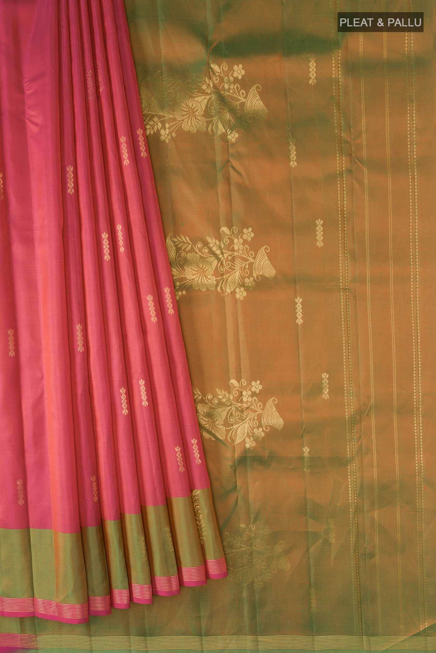 Orange Kanchipuram Silk Saree