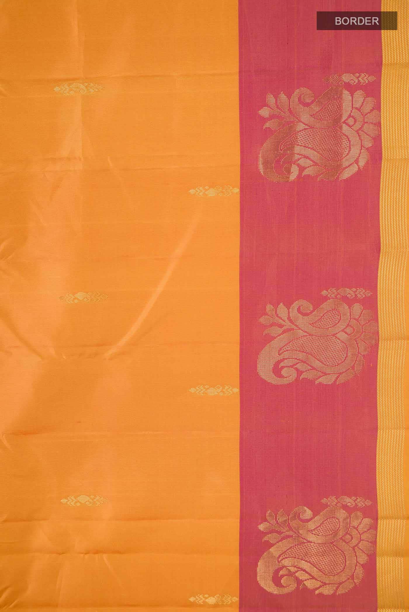 Orange Kanchipuram Silk Saree
