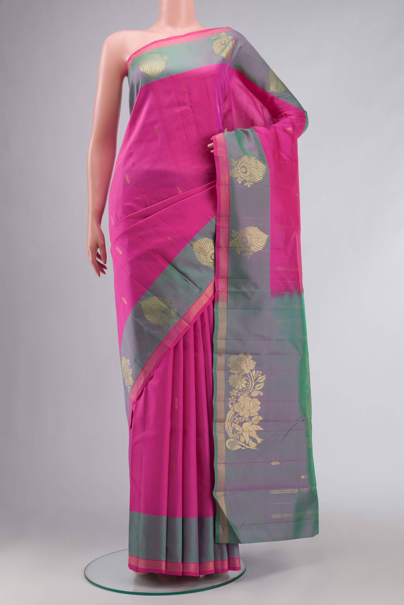Pink Kanchipuram Silk Saree