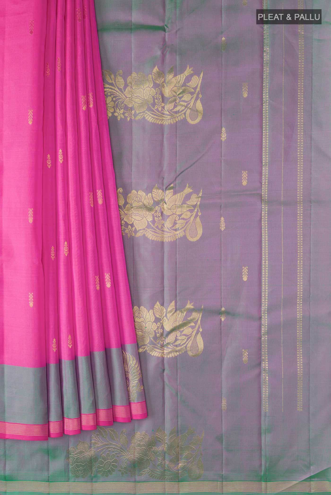 Pink Kanchipuram Silk Saree