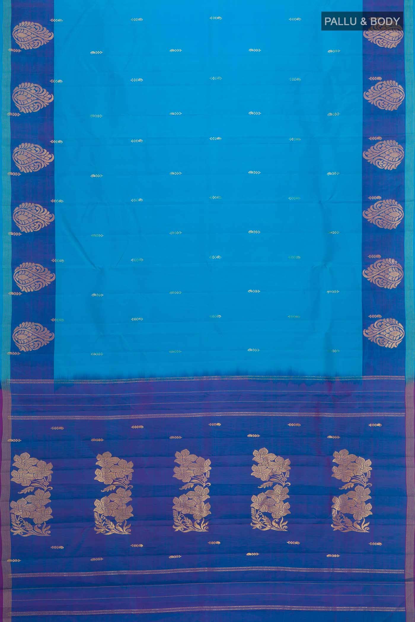 Blue Kanchipuram Silk Saree
