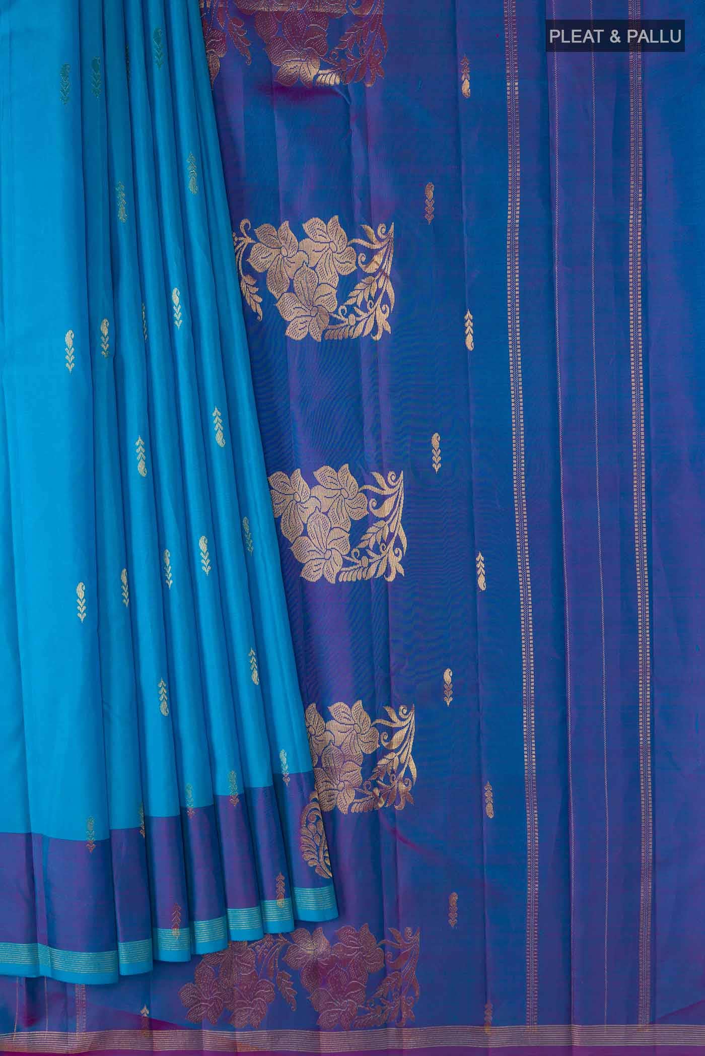 Blue Kanchipuram Silk Saree