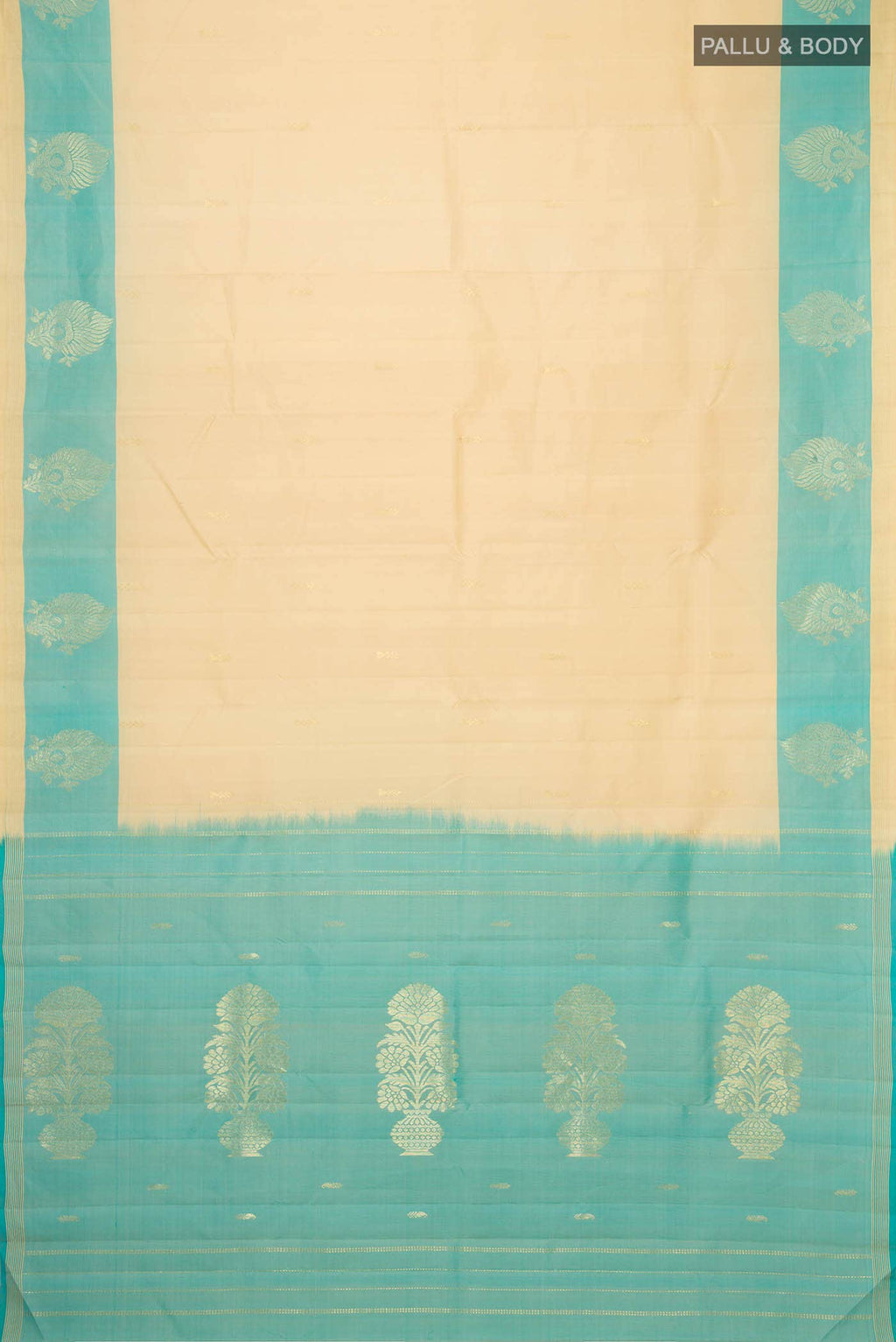 Beige Kanchipuram Silk Saree