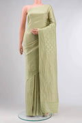 Light Green Mysore Crepe Saree
