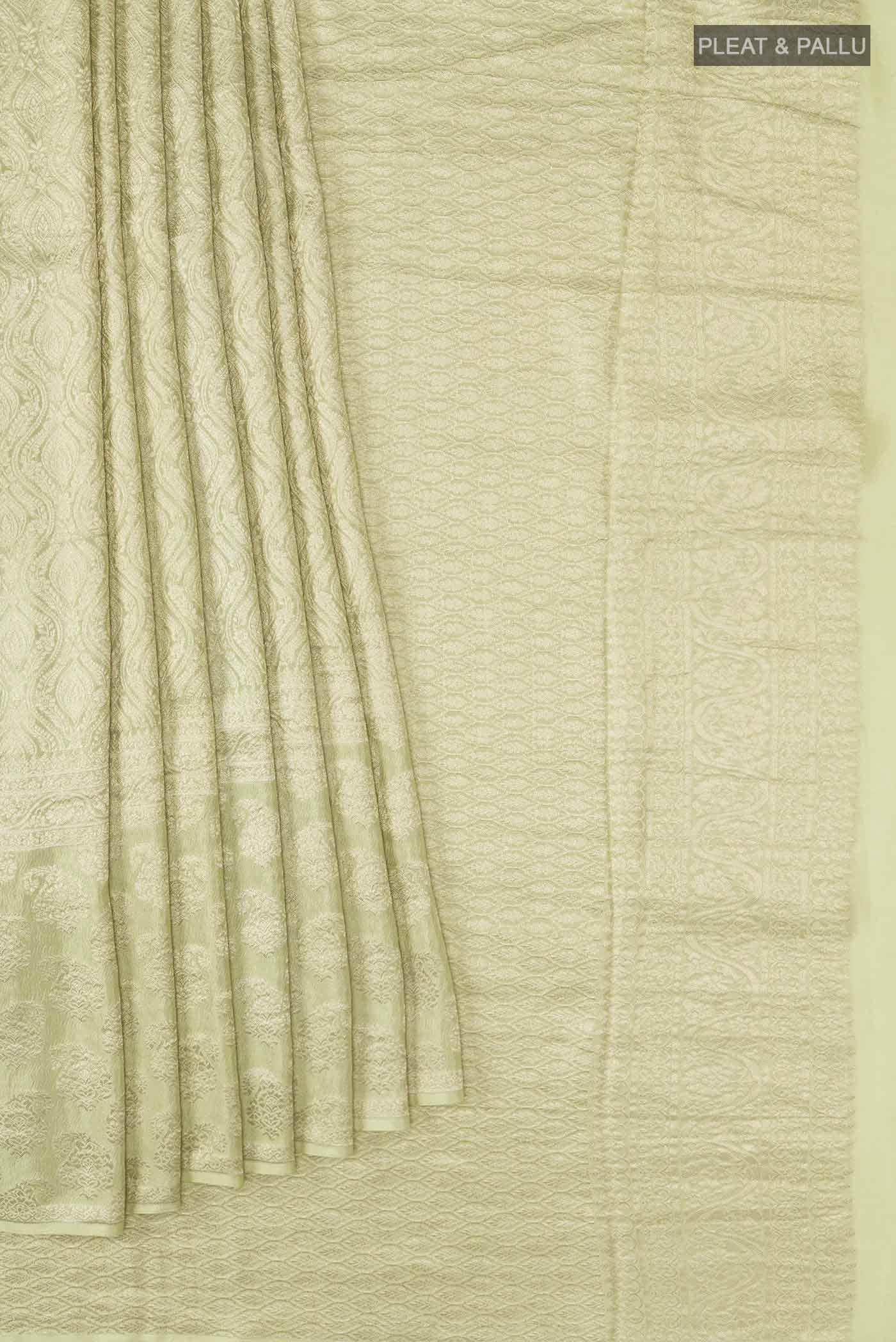 Light Green Mysore Crepe Saree