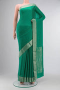 Green Mysore Crepe Saree