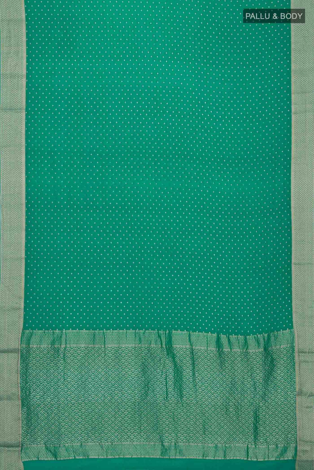 Green Mysore Crepe Saree