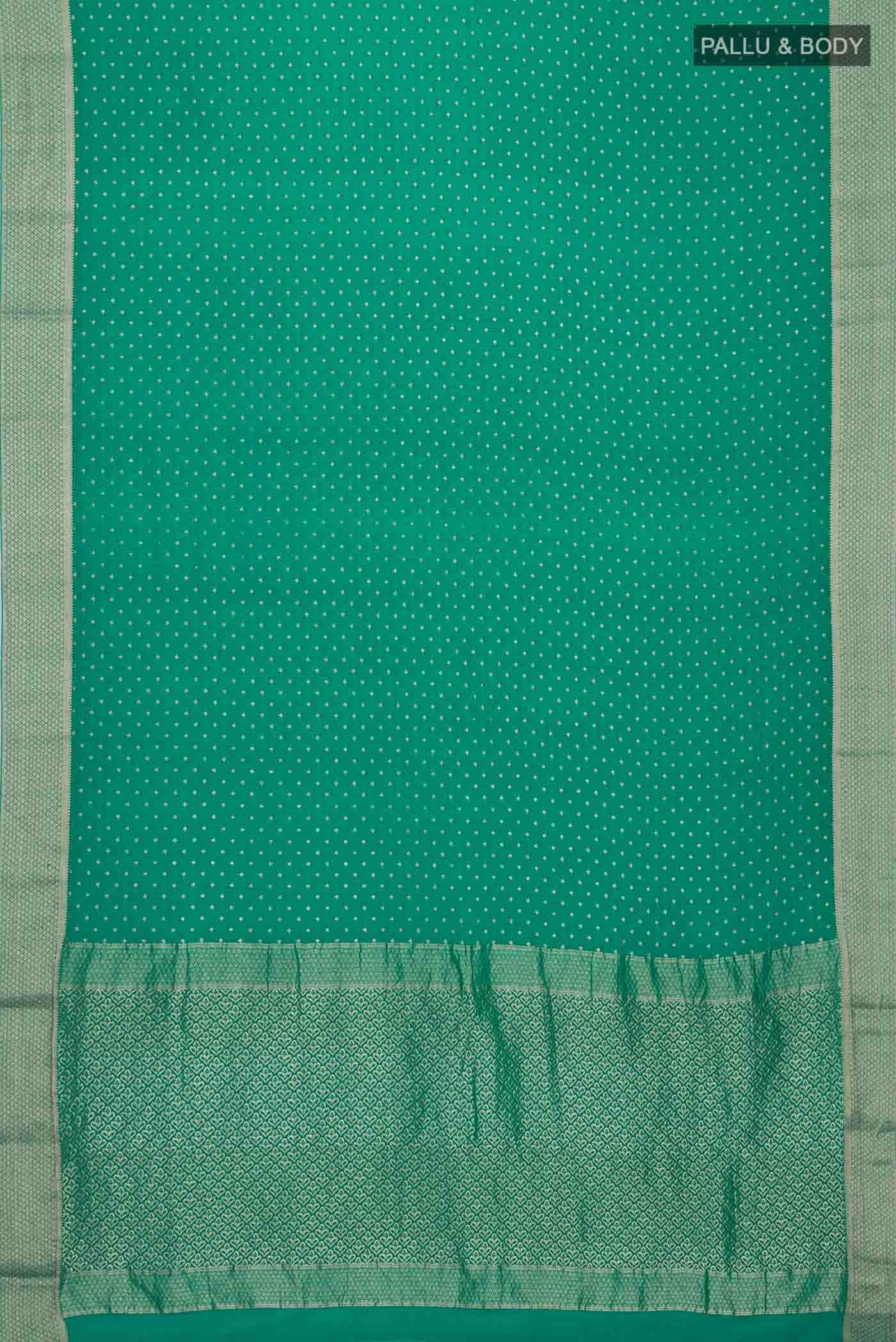 Green Mysore Crepe Saree