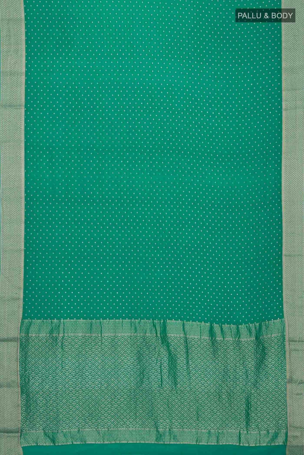 Green Mysore Crepe Saree