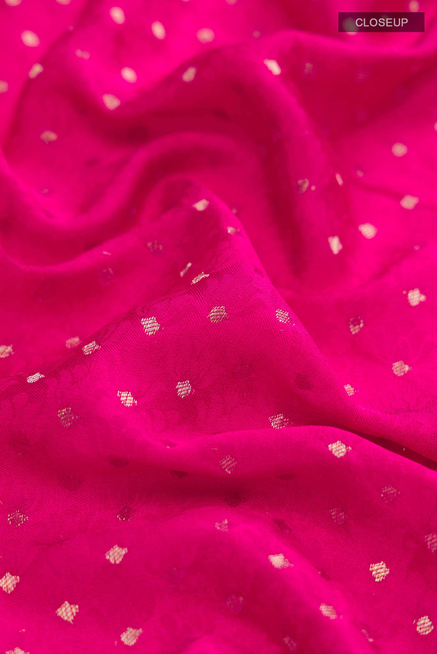 Pink Mysore Crepe Saree