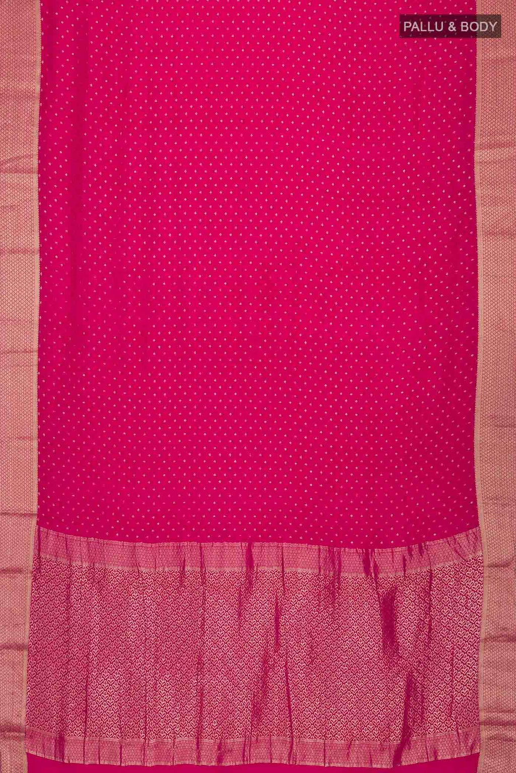 Pink Mysore Crepe Saree