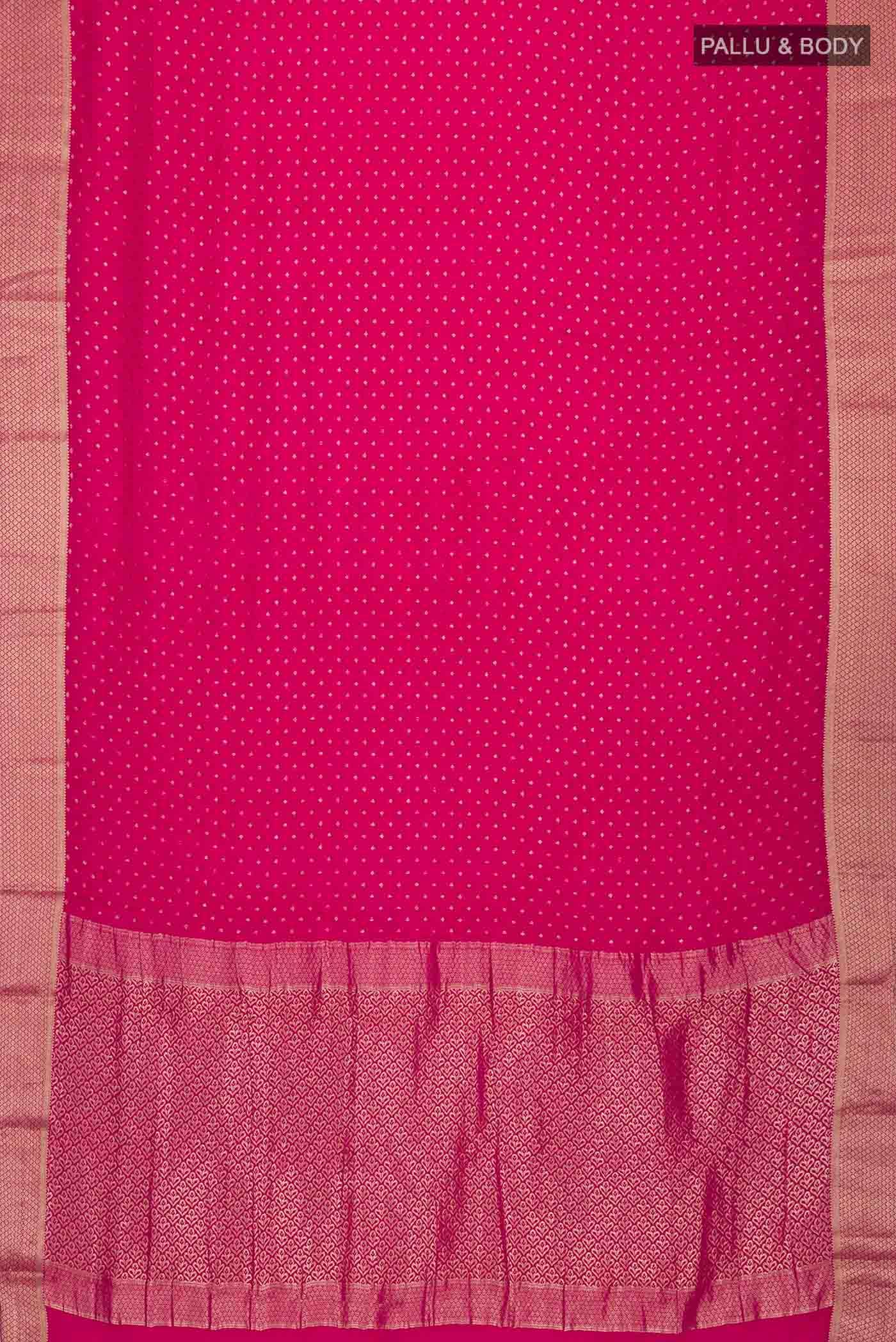 Pink Mysore Crepe Saree