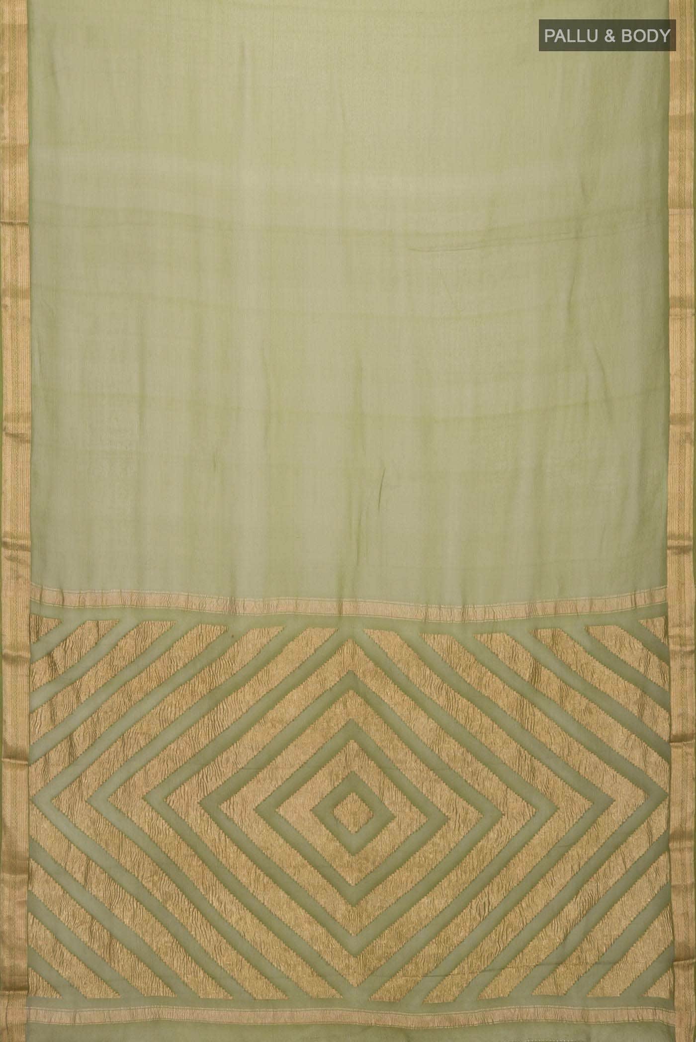 Green Mysore Chiffon Saree