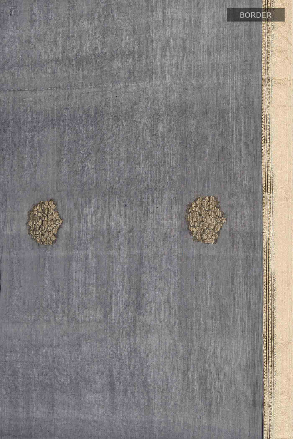 Navy Blue Mysore Chiffon Saree