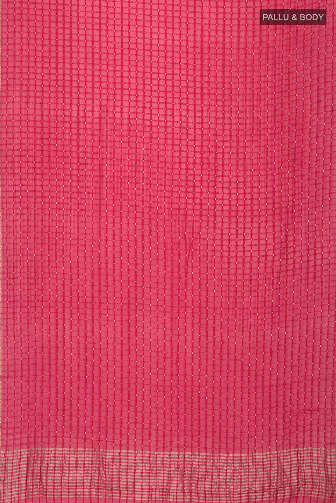 Red Mysore Chiffon Saree