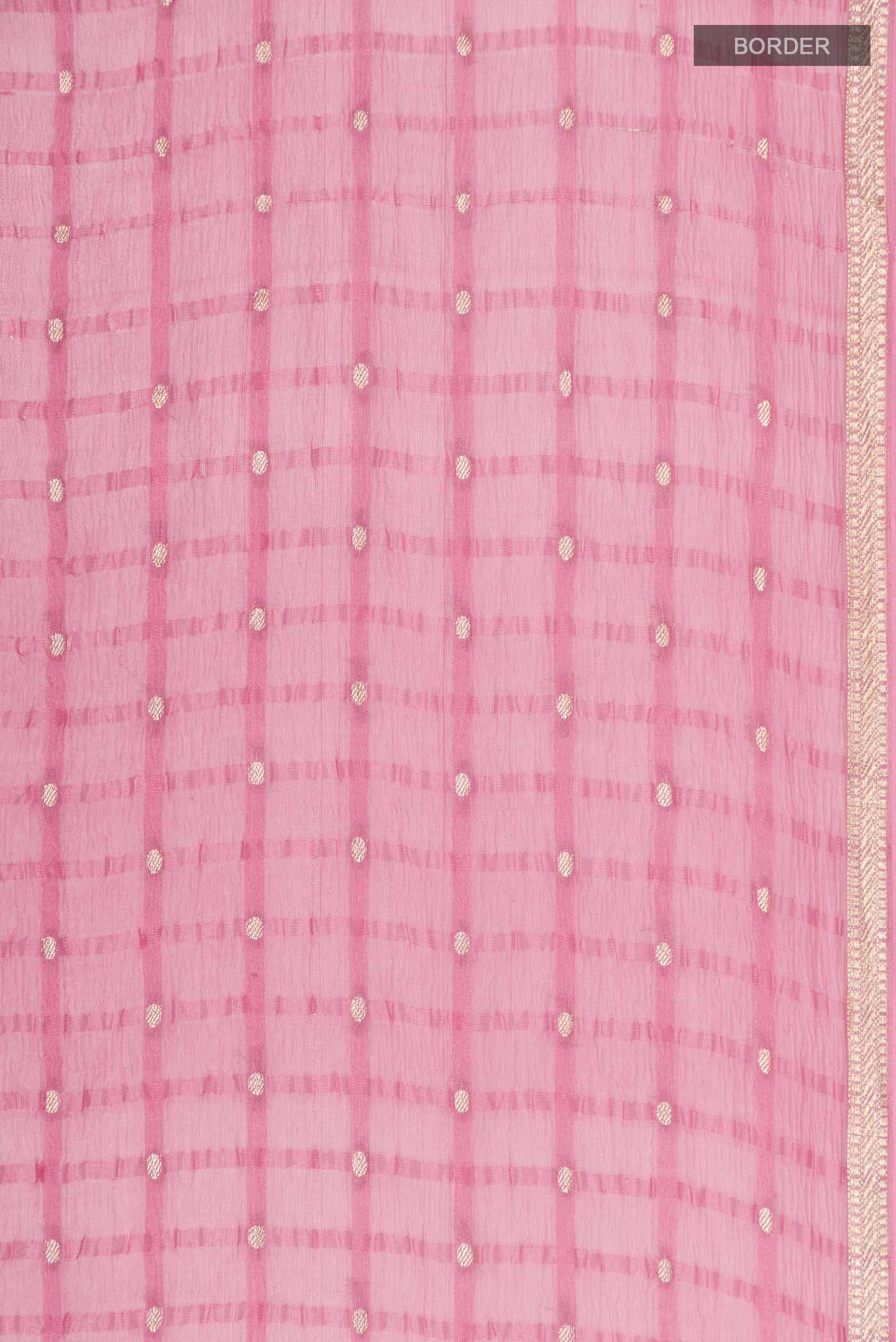 Pink Mysore Chiffon Saree