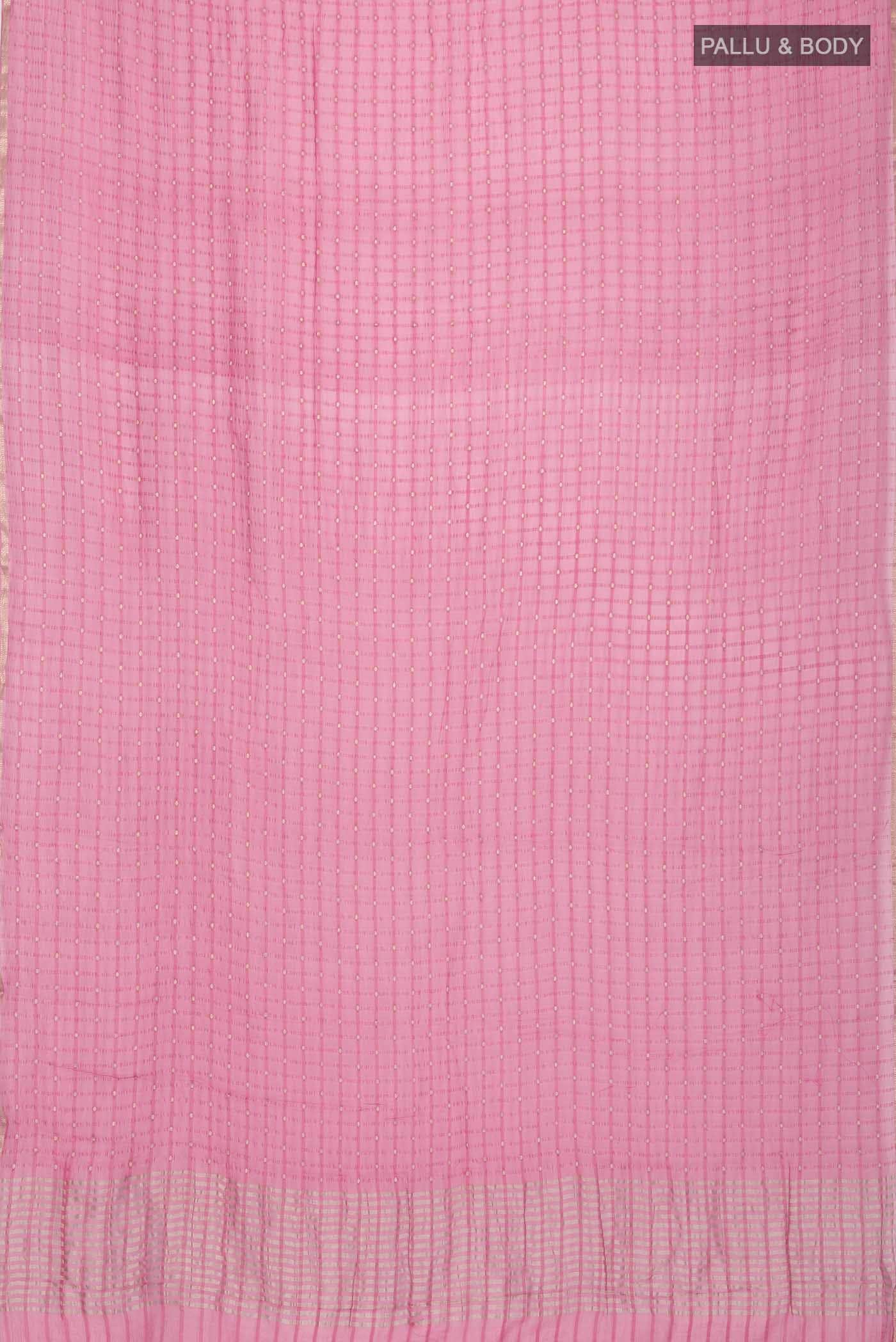 Pink Mysore Chiffon Saree