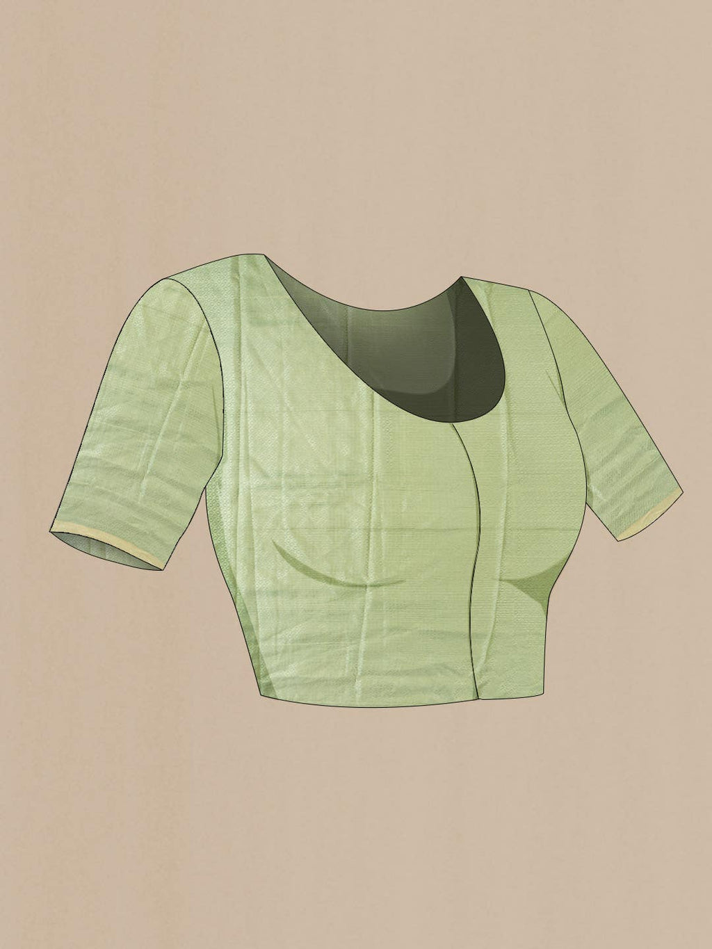 Pista Green Mysore Crepe Saree