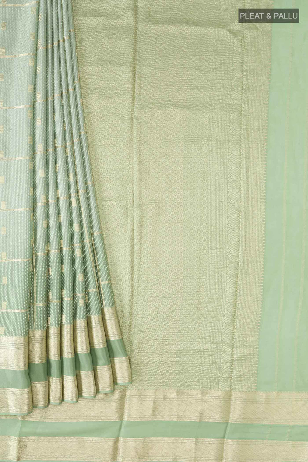 Pista Green Mysore Crepe Saree