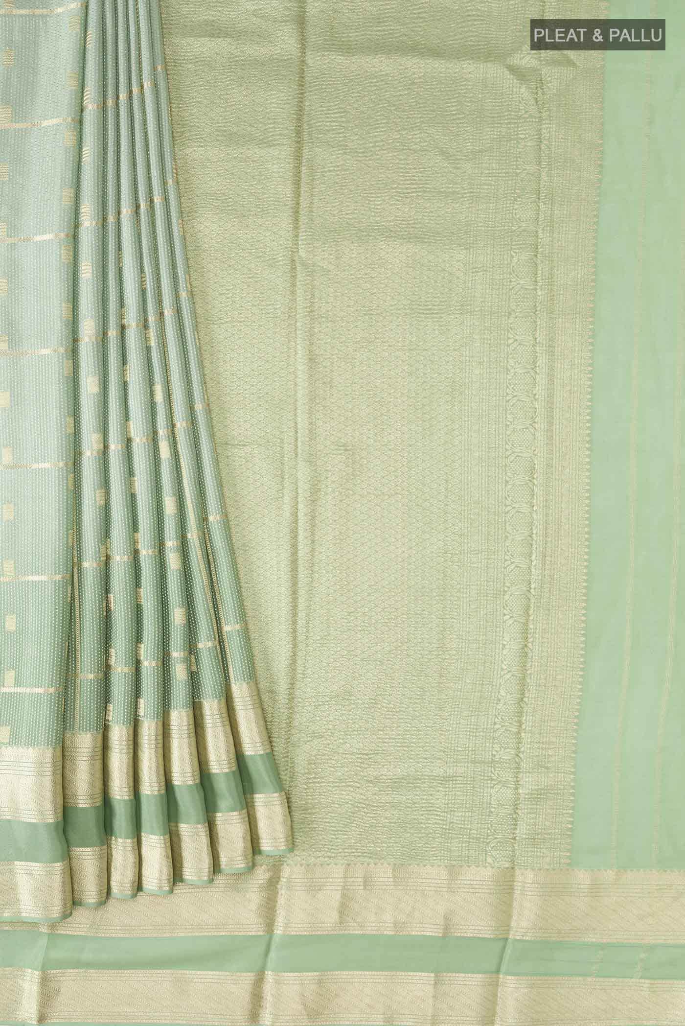 Pista Green Mysore Crepe Saree